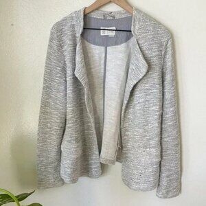 Anthropologie Saturday Sunday Sera Marled Gray & White speckled Blazer Cardigan